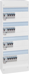 Legrand Tableaux à disjoncteur, Tableau Électrique Pré-équipé 4 Rangées Drivia, Pour Logement T6, Blanc, Fabriqué En France
