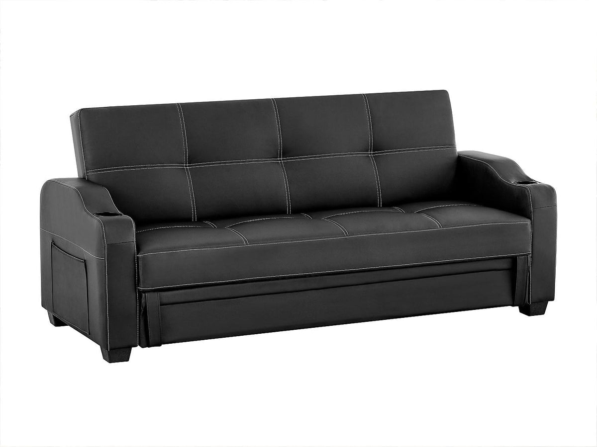 Canapé, 45 cm, télécommande, Vente-unique, 52 cm, 3 Places, 80kg, 18kg, 60kg, Noir