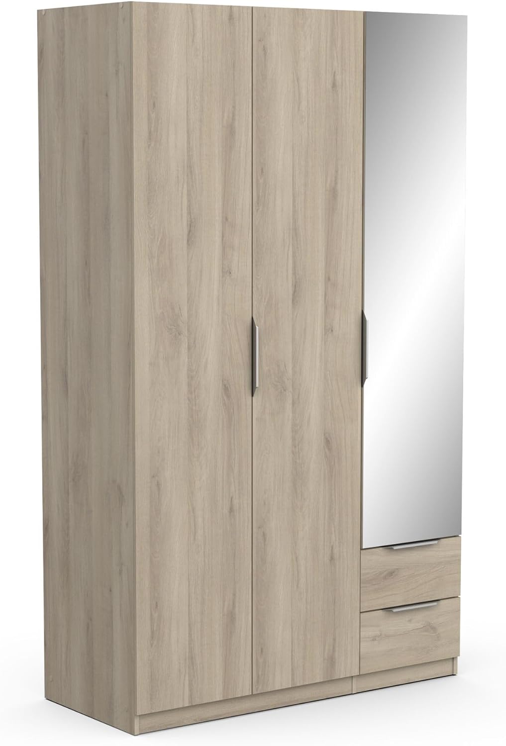 Armoire Demeyere, 119, 4 × 51, 1 × 203 cm, 15 mm, 39, 05 cm, 49, 6 cm, 75 cm, 10, 6 cm, 3 Portes, 2 Tiroirs, 2kg, 8kg, 19kg, 4 étagères