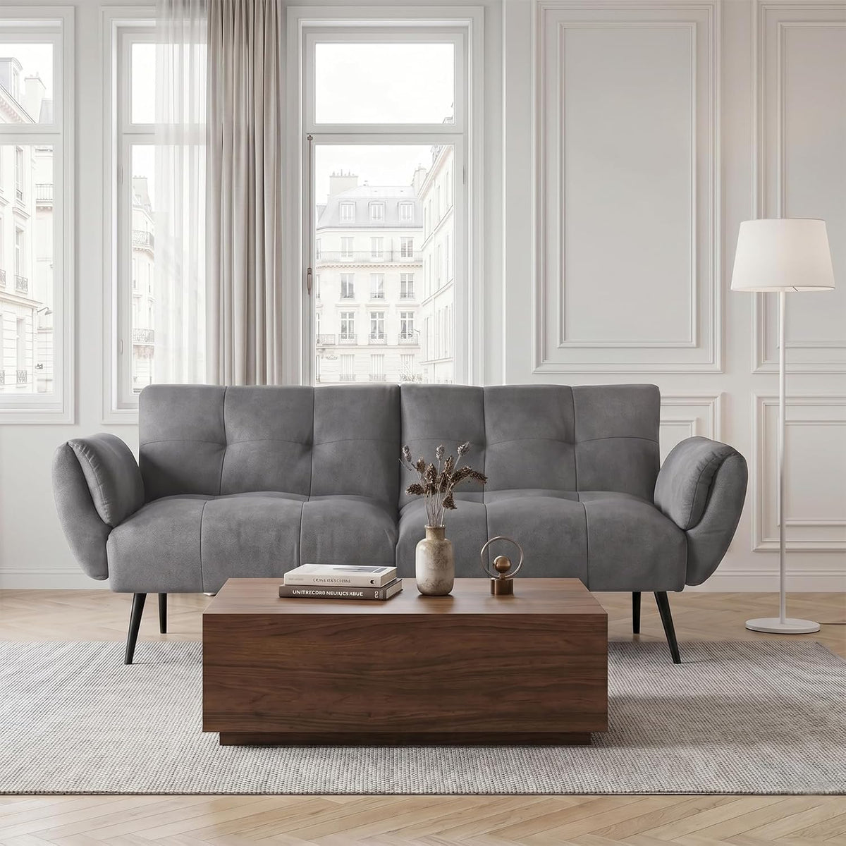 Ensemble canapé, 173 cm, Canapé-lit en Tissu Moderne, réglable, canapé rembourré Minimaliste pour Salon ou Appartement, JIEXI, 80 cm