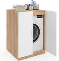 Meuble colonnes, Meuble pour Machine à Laver Wallis avec Portes, 65 cm, IDMarket, 64 cm, 91 cm, 85 cm