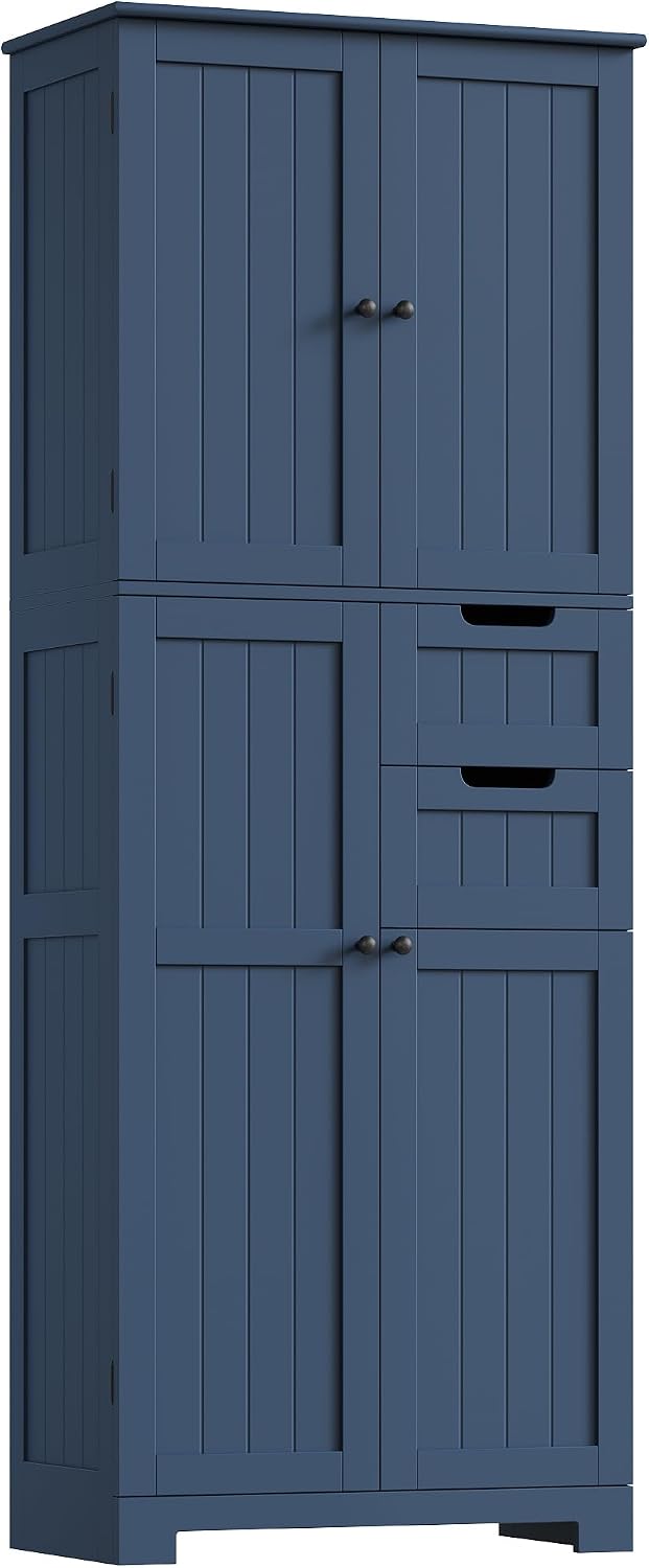 Meuble colonnes, 164, 5 cm, Armoire Haute en Bois pour Salon, réglable, HOCSOK, Meuble de Rangement avec Tiroirs et Armoire avec la Porte