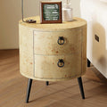 Canapé, Table d'appoint Bois, 47 × 47 × 55 cm, télécommande, Table de Nuit pour Salon, OPULENTHOME, 2 tiroirs, Blanc, Chambre