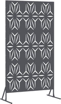 Clôture décoratives, Paravent Extérieur en Acier Robuste, 100 × 50 × 180 cm, Mhdvray, Écran de confidentialité pour Jardin et Terrasse, Anthracite