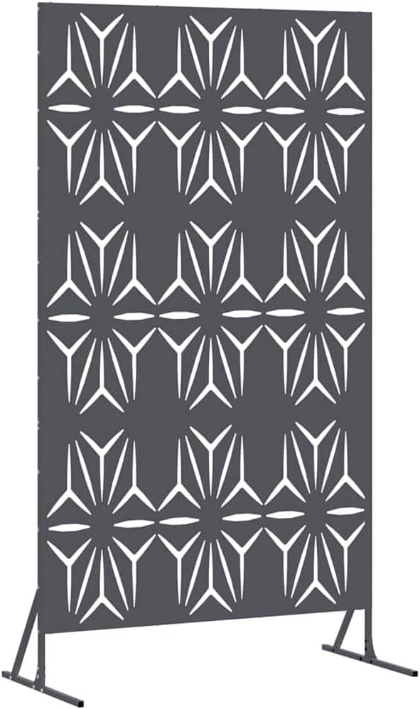 Clôture décoratives, Paravent Extérieur en Acier Robuste, 100 × 50 × 180 cm, Mhdvray, Écran de confidentialité pour Jardin et Terrasse, Anthracite
