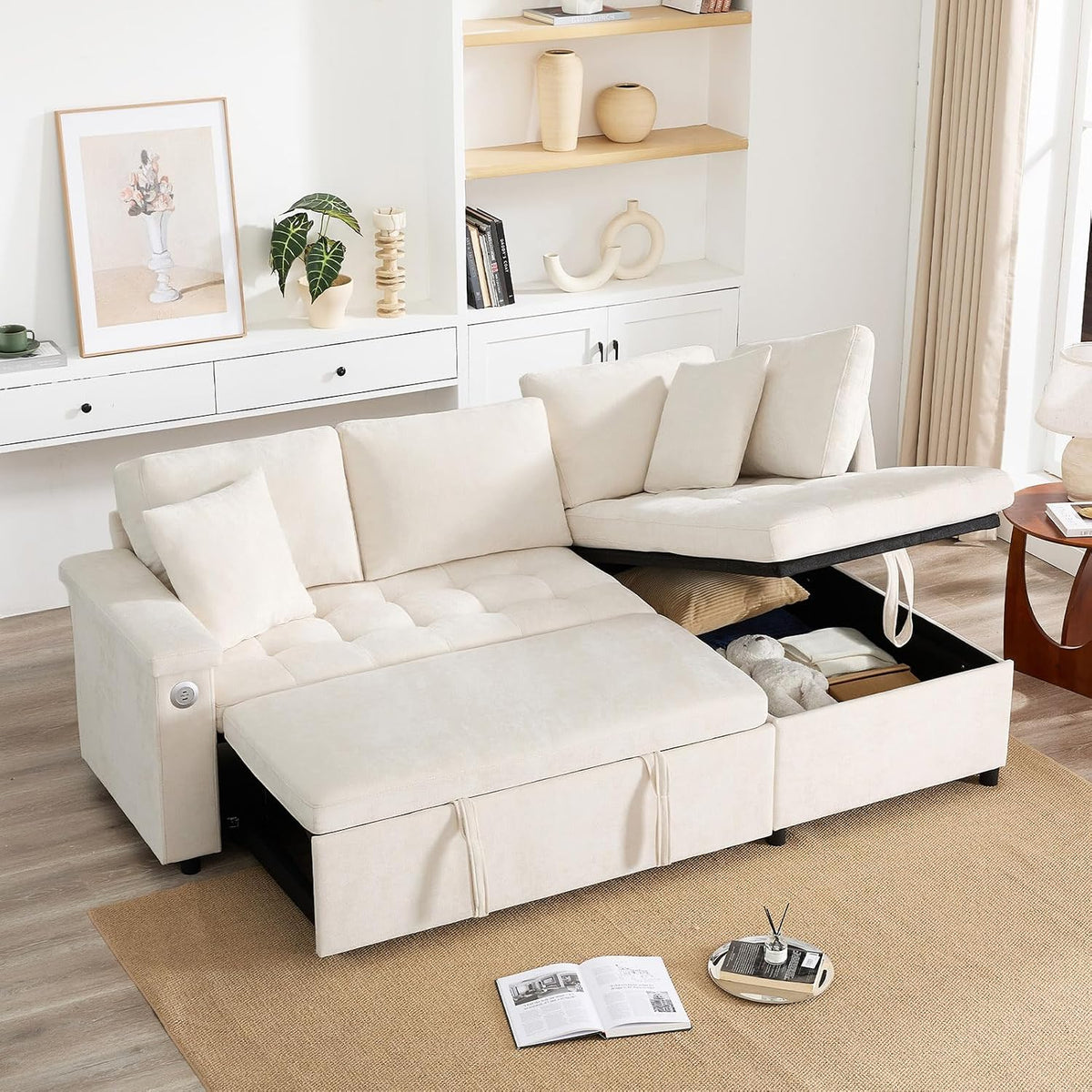 Canapé, 84 cm, Yihomfy, B-Beige