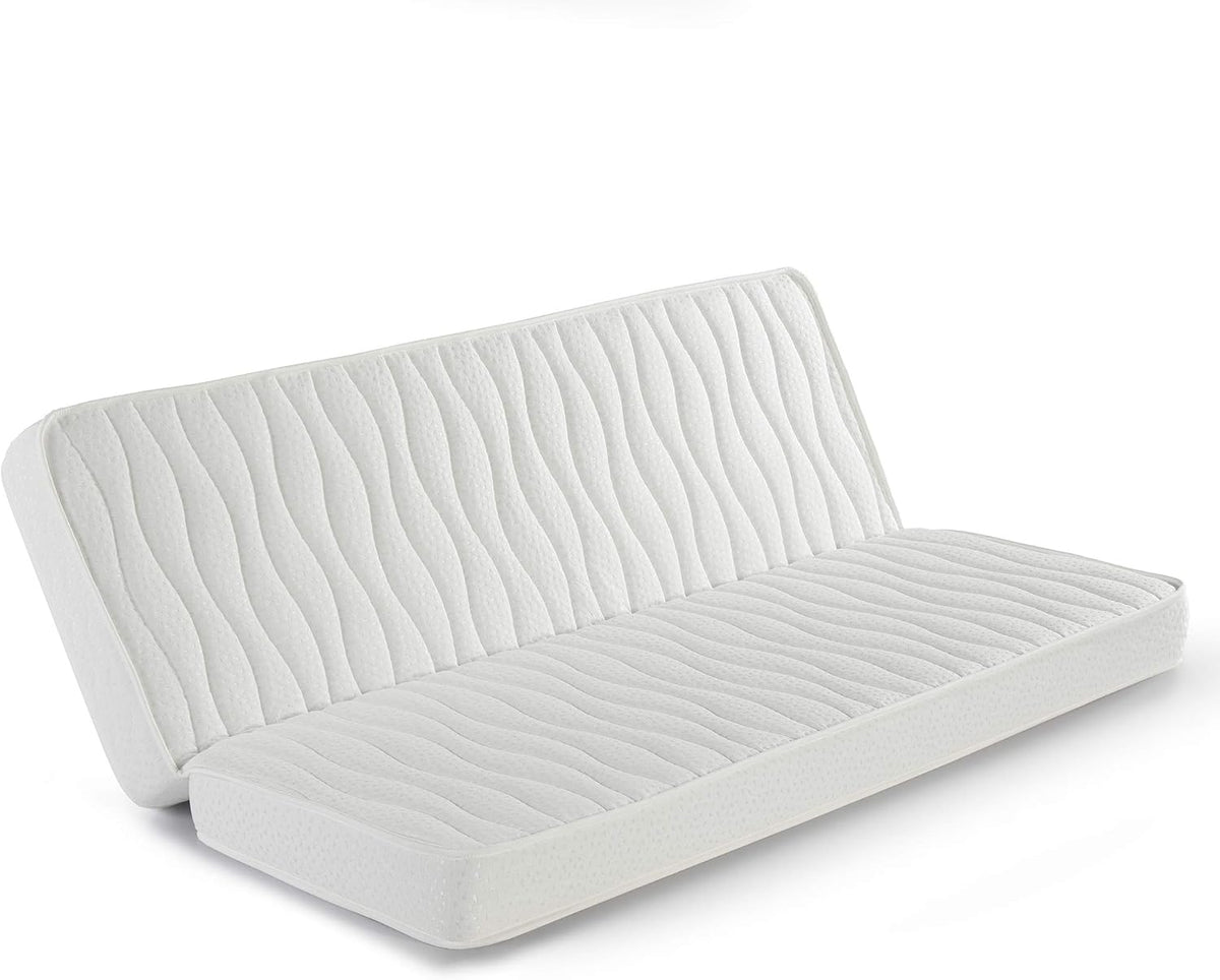 Matelas, 60 cm, pliable, marcKonfort, 80 cm, 10 cm, 13cm, 10cm, 13cm de Hauteur, Tissus strecht avec Rivet de sécurité.