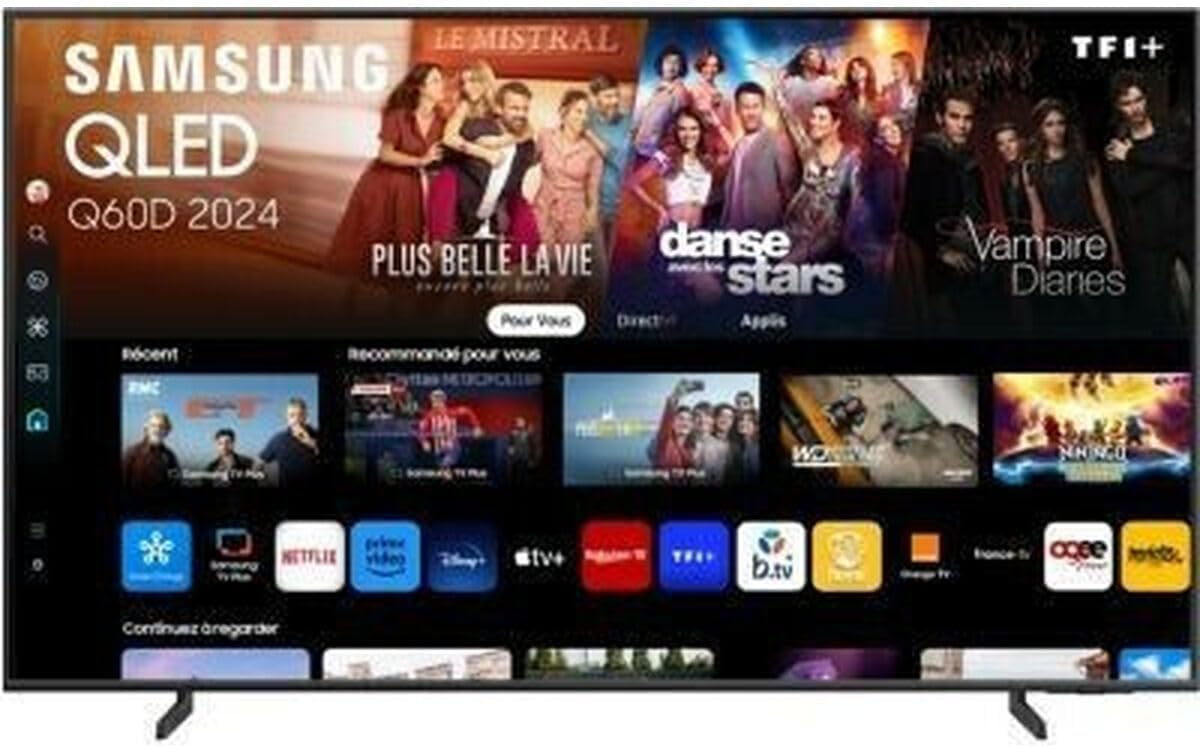 Samsung 50Q60D Téléviseur, télécommande, QLED, Couleurs certifiées