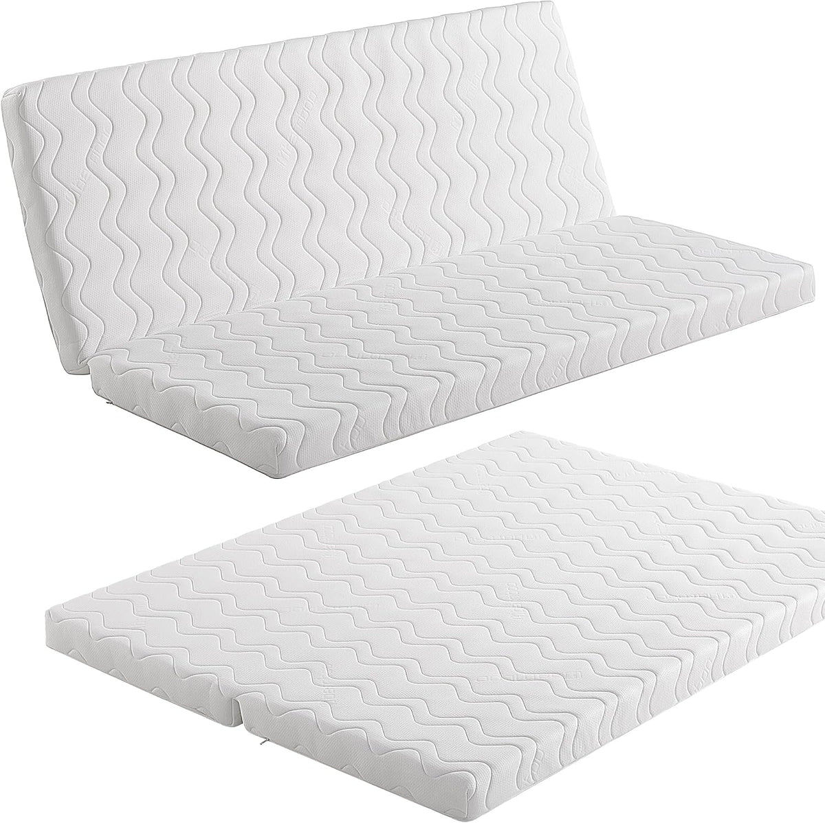 Matelas, 140 × 190 cm, pliable, EROSS CONFORT, 140 × 190 × 13 cm, 15 cm, Lavable, Respirant, hypoallergénique. Noyau en Mousse HD fermeté Moyenne.