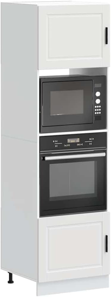 Rangement sur pied, réglable, Générique Armoires de Four 2 pcs Porto Blanc Bois d'ingénierie, Meubles de Cuisine, 3315051