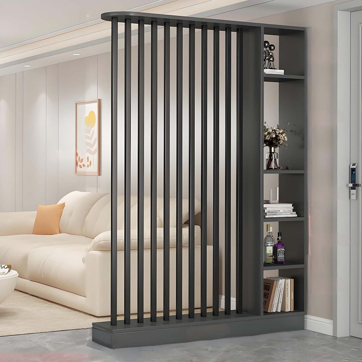 XDOPIRRS Paravent, cloison d'intimité à Lattes en Bois, 140cm, 140cm/55.1in, décoration d'entrée, adaptée aux Salons de thé, cafés
