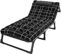Lit, 70, 1 × 75, 1 × 17 cm, chaise pliante inclinable réglable à 4 positions pour adultes avec oreiller, cadciehe, 190, 1 × 75, 1 × 30 cm, 6 cm