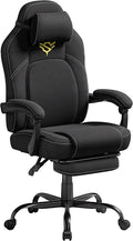 Chaise, réglable, 57 cm, Noir d'encre OBG072BH03, Hauteur Réglable, Fauteuil Gaming, Coton-Lin, SONGMICS HOME
