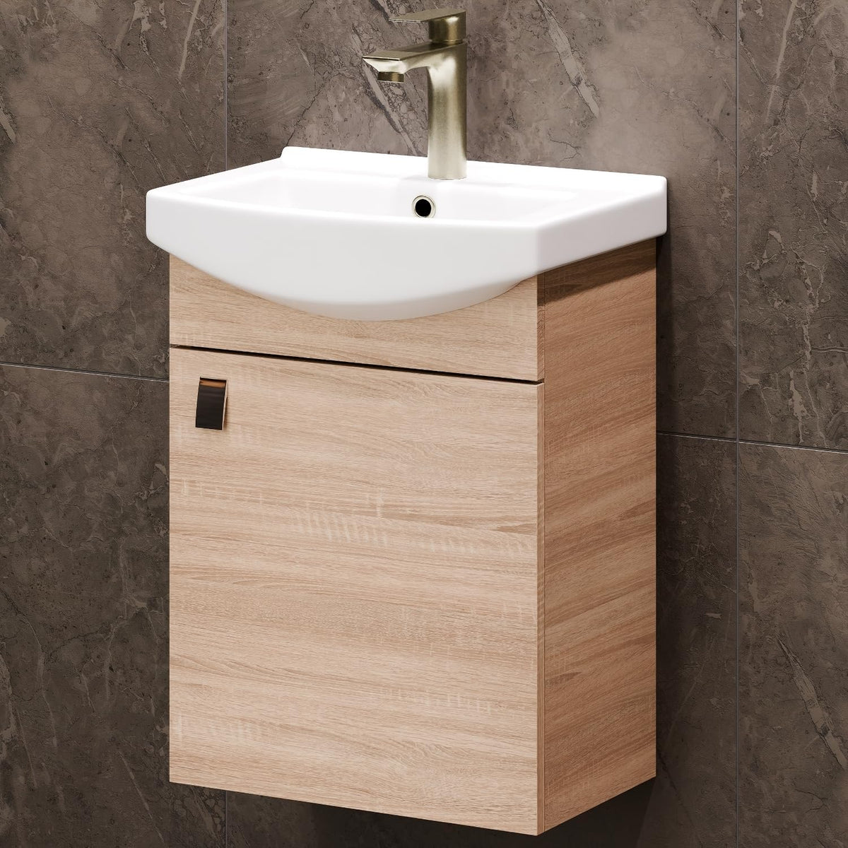 Meuble-lavabos, 45 × 60 × 33 cm, Planetmöbel, Ensemble de Meubles de Salle de Bains Lavabo
