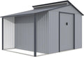 Habitat et Jardin Abri de jardin, 257 × 355 × 237 cm, 245 × 340 × 237 cm, 241 × 336 × 237 cm, 117 × 177 cm, 2 portes, 9.12 m2, Gris