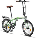 PACTO Vélo, 16 kg, pliable, freins en V et jantes en aluminium à double paroi, 6 vitesses, 64 × 76 × 35 cm, Shimano 6 vitesses