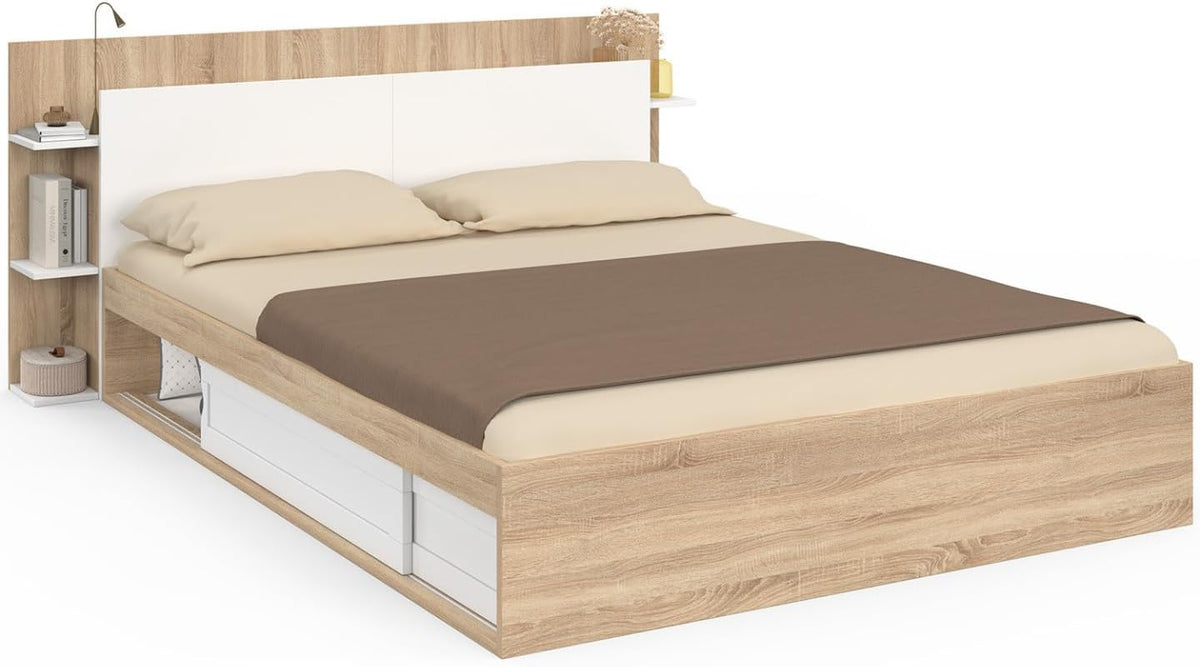Lit IDMarket, 140 × 190 cm, 95 × 72.5 × 23 cm, 80 cm, 175 cm, 216, 5 cm