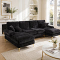 Canapé, avec Fauteuil inclinable Double, Sapgaks, Noir
