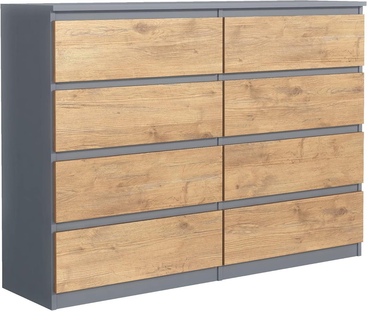 Commode meble masztalerz, 120 cm, 5 × 39 cm, 6 tiroirs, Anthracite & Lancelot