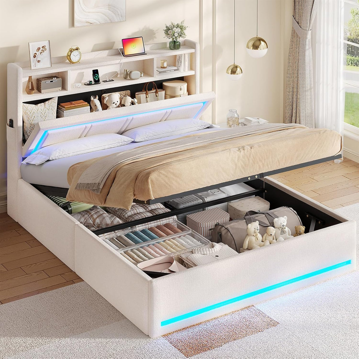 Lit, 30 cm, télécommande, AOGLLATI, éclairage LED, Éclairage LED et Prise, minuterie