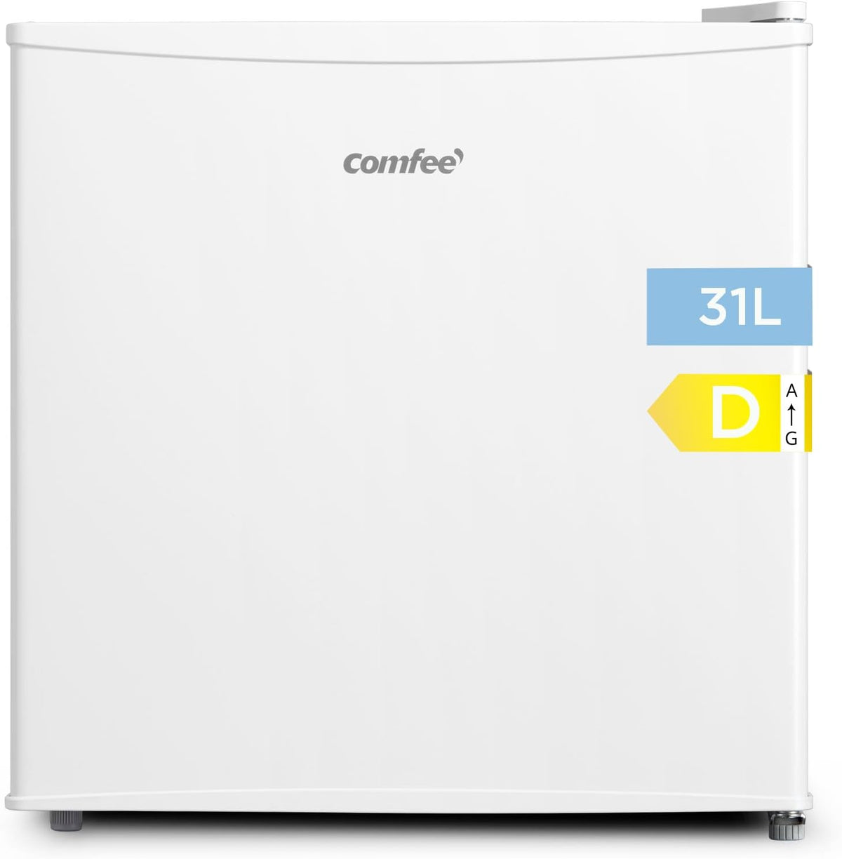 Mini réfrigérateur Comfee, réglable, 472 × 450 × 492 mm, 31L, 24 °C, 18 °C, ' 31L Mini Congelateur, Blanc, porte réversible, Silencieux