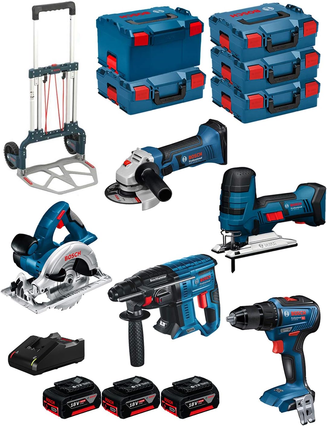 Kit d'outils JG todotaladros BK501 18V-21, 18 V, 125 V, 4, 0 Ah