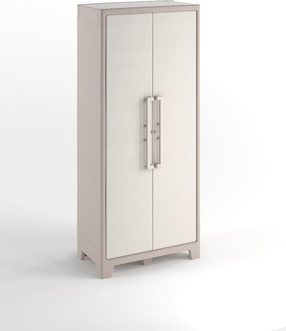 Armoire, Cuisine, 80 × 44 × 182 cm, réglable, Keter, Étagères Modulables, Pieds Surélevés, Garage, Atelier, Placard, Beige/Sable