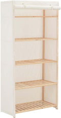 Armoire Holekex, 79 × 40 × 170 cm, chambre d'adolescent, 4 étagères, couloir, espace de rangement et garde-robe pour un rangement