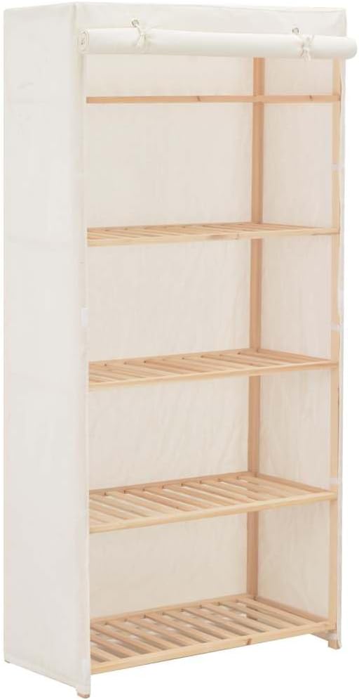 Armoire Holekex, 79 × 40 × 170 cm, chambre d'adolescent, 4 étagères, couloir, espace de rangement et garde-robe pour un rangement