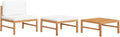 YITHOPI Ensemble salle à manger, Salon de jardin avec coussins crème, 63 × 66 × 60 cm, Bois de teck, 62, 5 × 62, 5 cm, 63 × 63 × 30 cm
