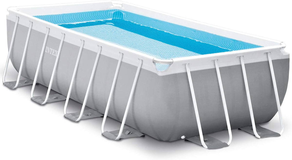Intex Piscine hors sol, 32 mm, 4M X 2M X 1M Prism Frame Rectangular Pool Set