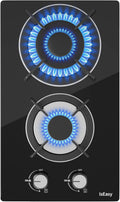 IsEasy Plaque de cuisson, 4300 W, verre, 3300 W, 1000 W, 31 cm, 51 cm, 5, 5 cm, 26, 5 cm, 47, 5 cm, 8 mm, 30cm, 2 Brûleurs, 4, 3 kW