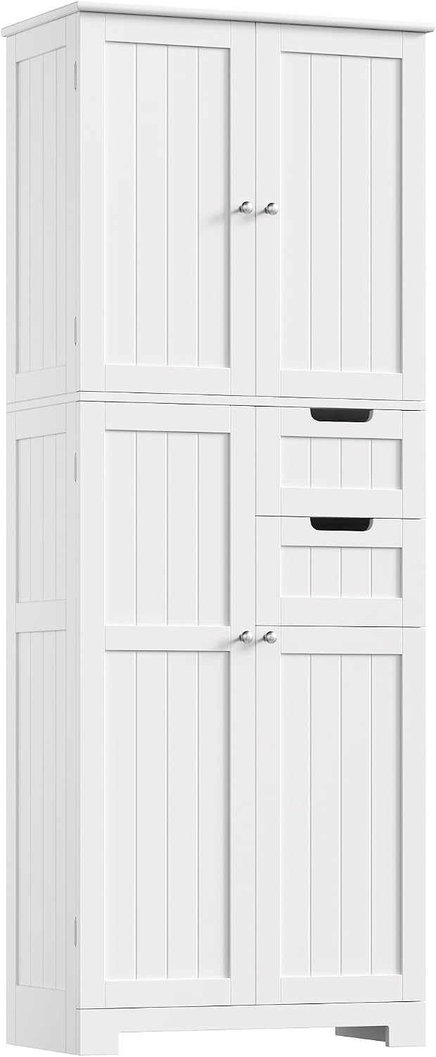 Meuble colonnes HOCSOK 60x30cm, Armoire Haute en Bois pour Salon, 164, 5 cm, réglable, Meuble de Rangement avec Tiroirs et Armoire avec la Porte