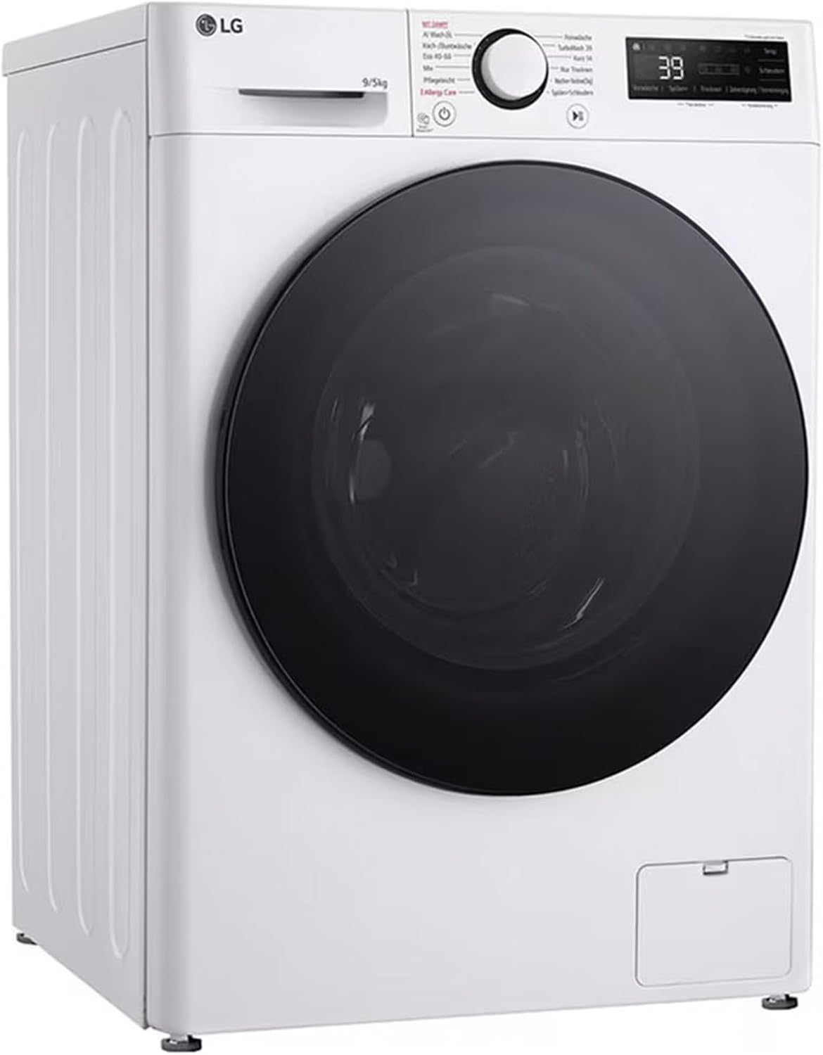 LG V5WD95SLIM Lave-linge séchant, 53, 5 cm, Wi-Fi, verre, 5 kg, 60 × 53, 5 × 85 cm, 47, 5 cm, sèche linge slim 53, 5 cm de profondeur, TurboWash 360