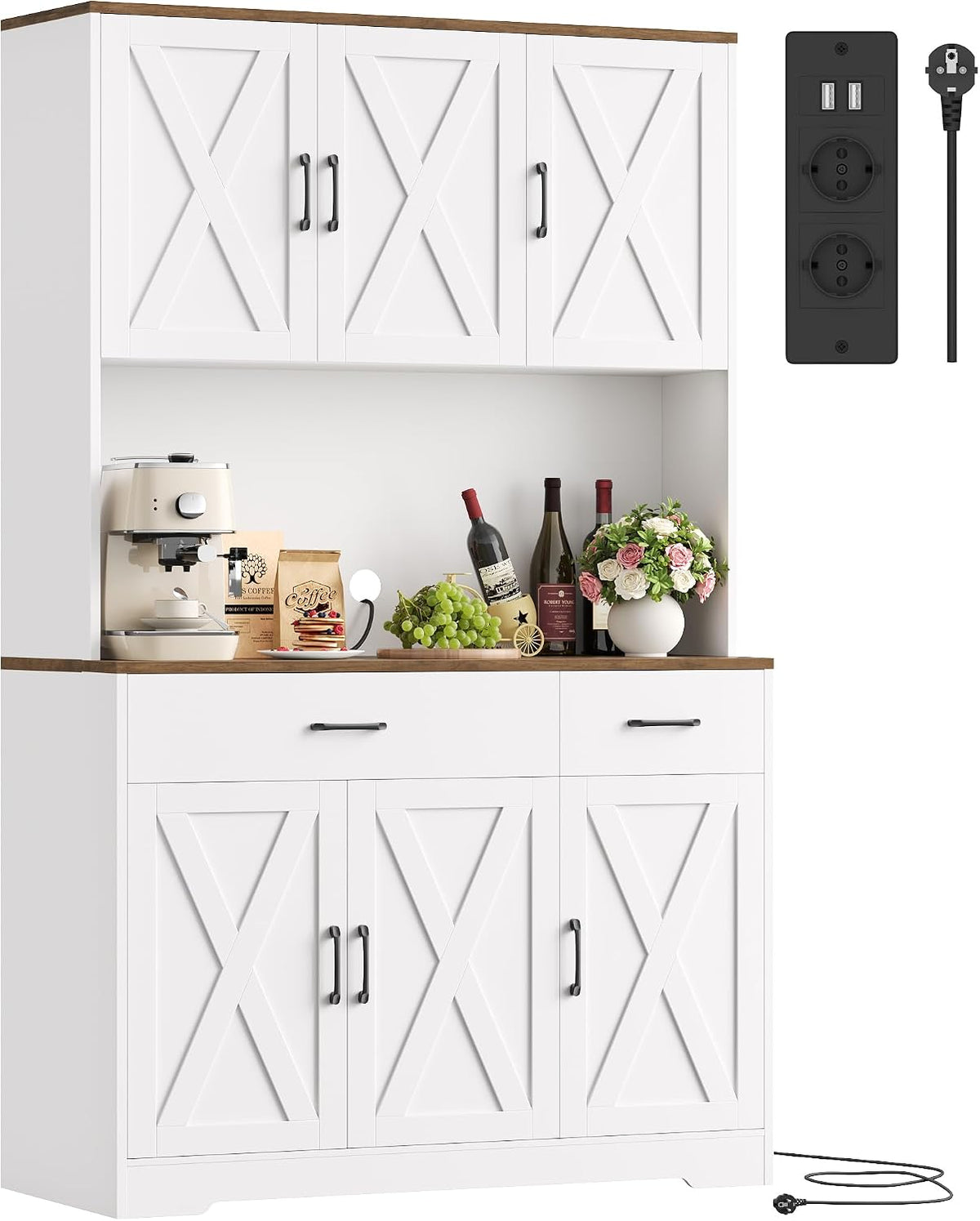 Buffet, 83, 8 cm, réglable, Armoires Cuisine, HOCSOK, 47 cm, 105 × 180cm, 6 portes