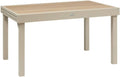 Table à manger, 270 cm, Plateau Verre Trempé Effet Bois, réglable, Table de Jardin Extensible Piazza Argile, HESPERIDE, 10 Places