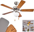hofstein Ventilateur de plafond, télécommande, verre, Bluetooth, éclairage LED, réglable, avec interrupteur à cordon, minuterie