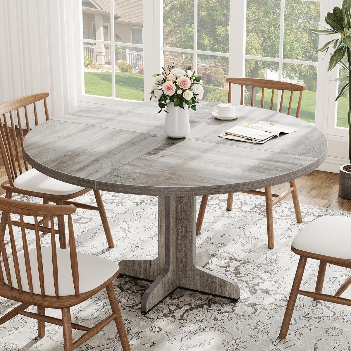 Table, 120 Kg, réglable, cuisine, OPULENTHOME, 120 cm, Jusqu'à 120 Kg, 120cm, Gris, appartement