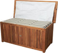 Spetebo Coffre de jardin, Coffre de rangement en bois avec couvercle 236 L marron, 133 × 58 × 55 cm, 121 × 48 × 47 cm, 133 cm, 58 cm