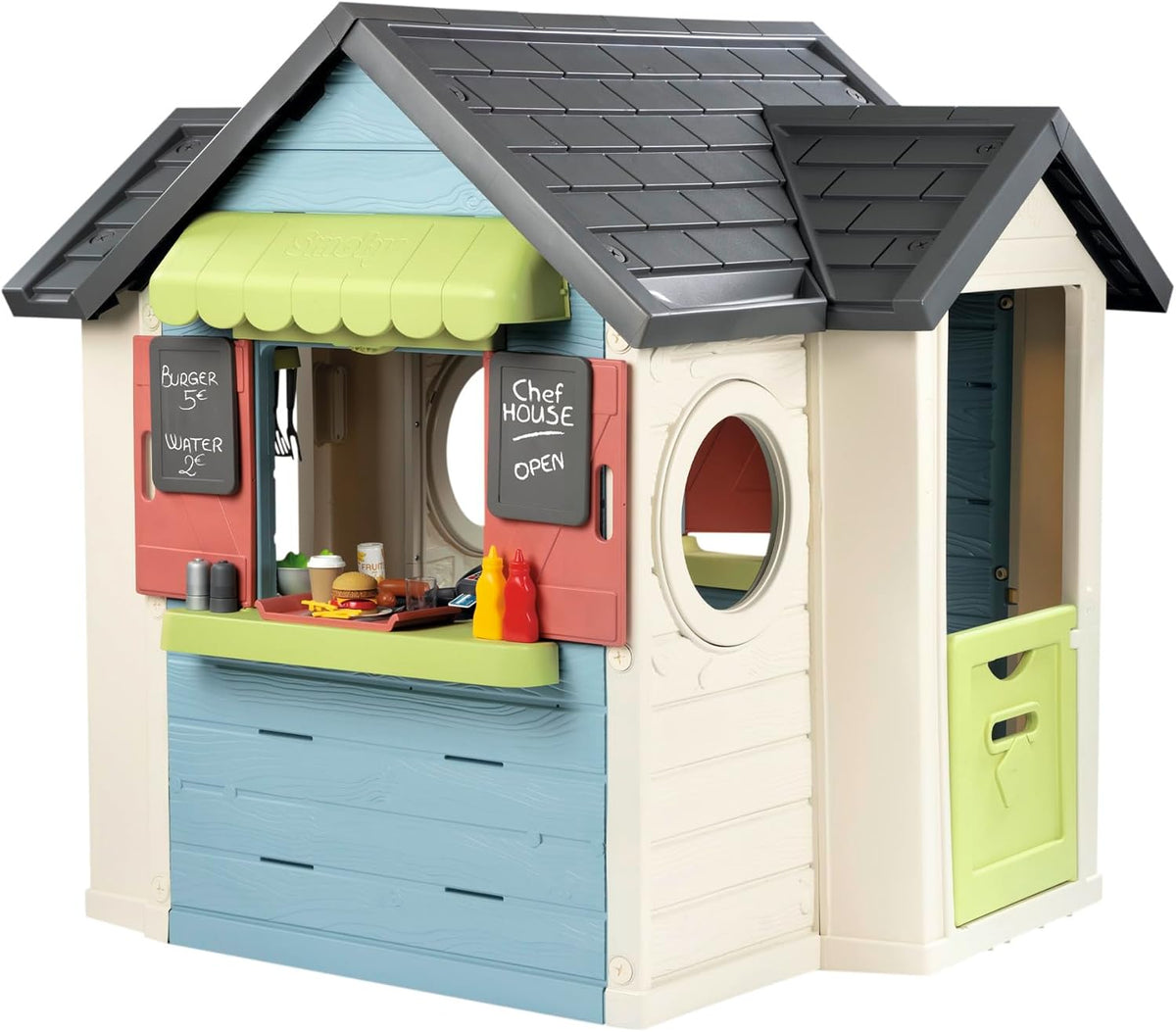 Commerçant, 2 étagères, Maison thème Cuisine et Marchande, Smoby, A Partir de 2 Ans, Life, Maison Chef House, Nombreuses Fonctions de Jeu