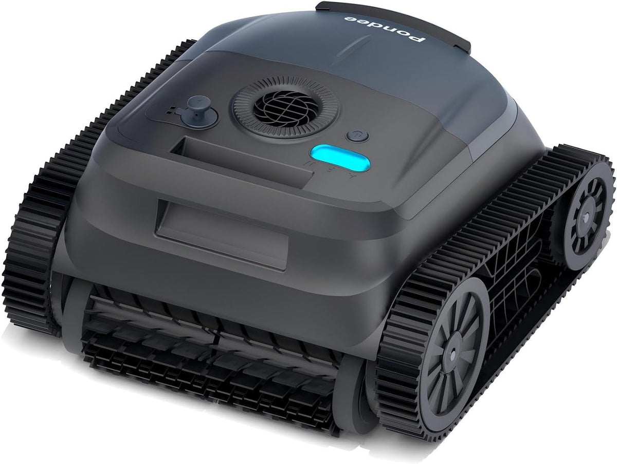 Pondee Robot de piscine, 4 modes, 3 Moteurs Brushless, 300m2, 21 m3/h, 3.5L, Upgrade 2026, Aspirateur 21 m3/h Saugkraft, Ligne d'eau