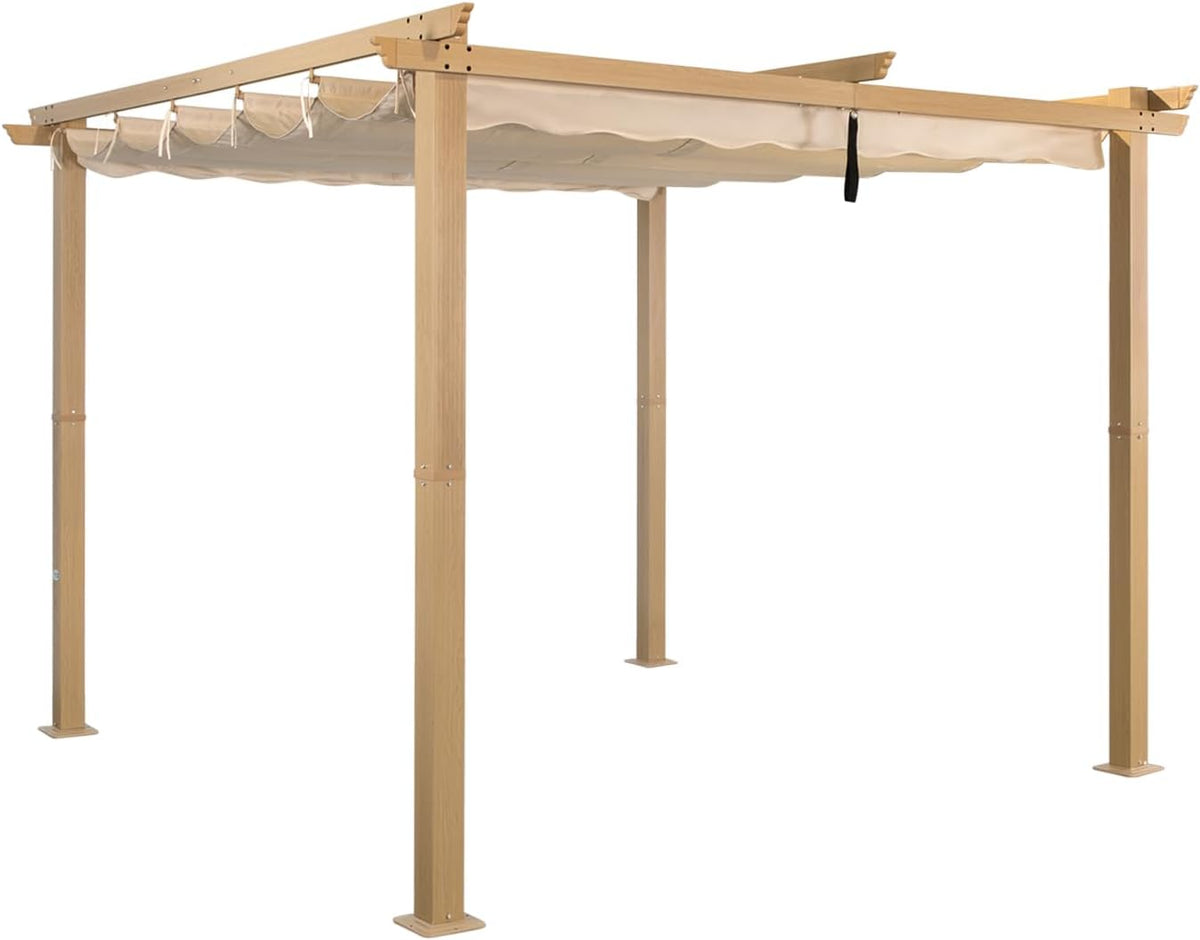 Belvédère, Tissu en Polyester de Haute densité, abri de Jardin pour Jardin, réglable, 90 × 90 × 1 mm, Angel Living, 28 × 70 × 1 mm, 3 × 3 m