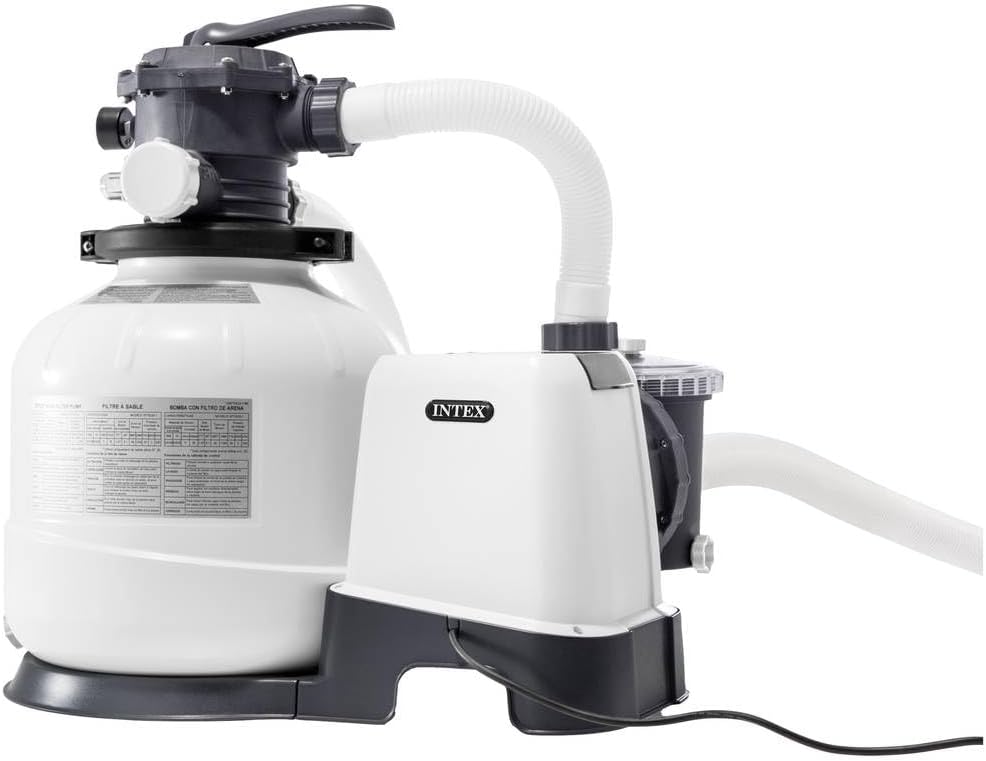 Intex Pompe, 38 mm, verre, 360 mm, 2800 Gph Sand Filter Pump W/Rcd, 8 m3/h, 240V, 0, 8mm, 220-240 Volt