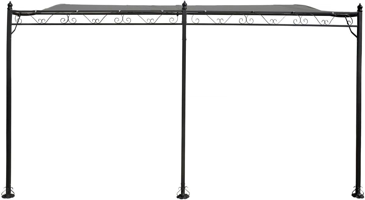 Tonnelle, 396 × 300 × 250 cm, Habitat et Jardin, 4 × 4 cm, 2 × 3 cm, 215 cm, 0, 08 cm, 0, 07 cm, 3 × 4 m, Gris