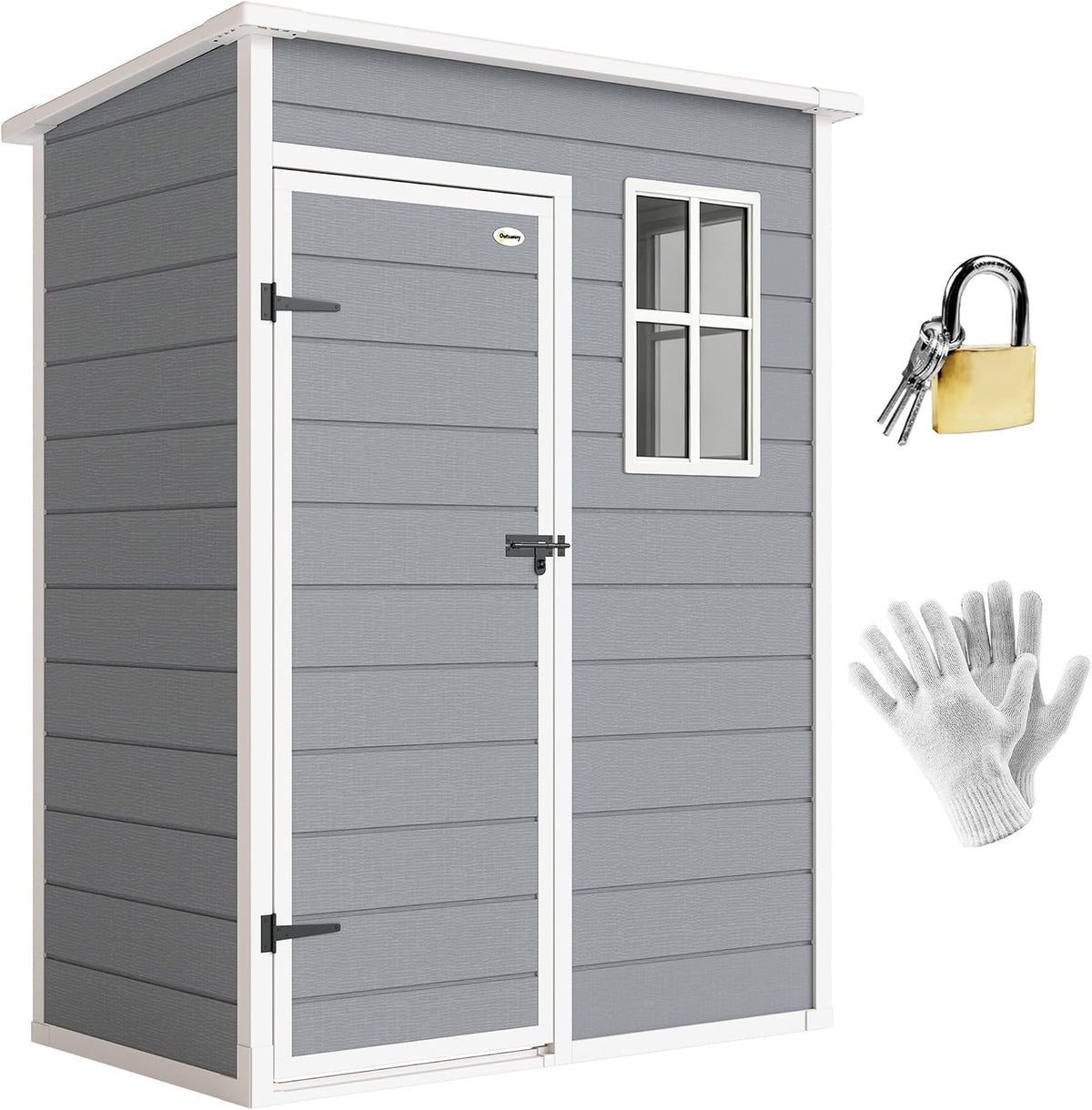 Outsunny Abri de jardin, 193H, 151L, 92l, 133l, 2Porte