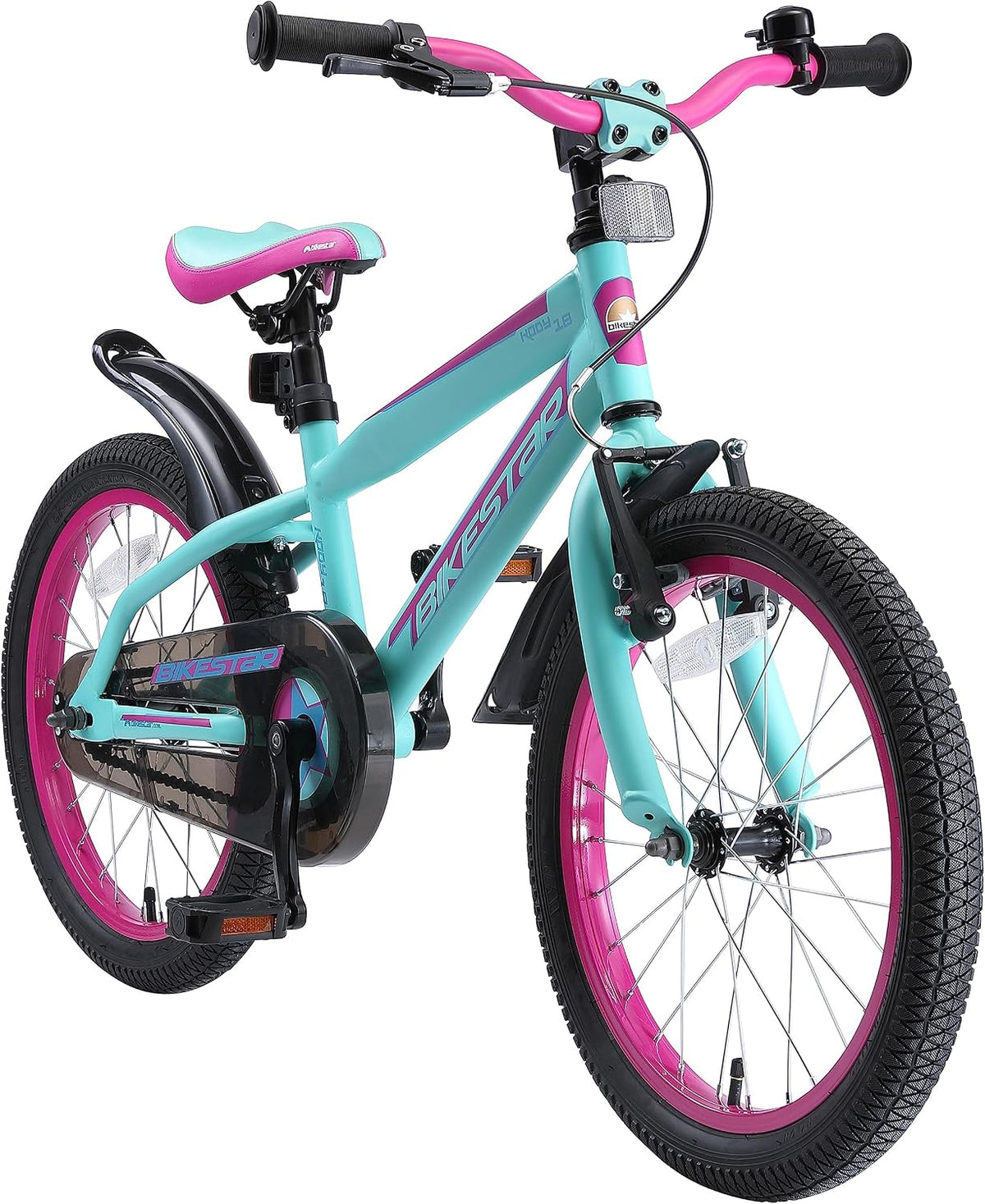 BIKESTAR VTT, réglable, 66 cm, Vélo Enfant pour Garcons et Filles de 5-7 Ans, 77 cm, 109cm, 115cm