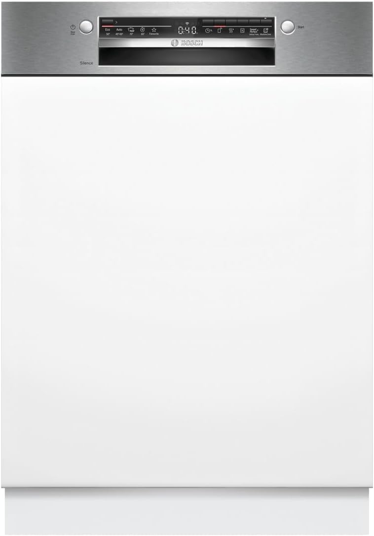 Lave-vaisselle Bosch SMI2HTS02E, Bandeau acier brossé, 60 cm, 5 programmes, Série 2, encastrable
